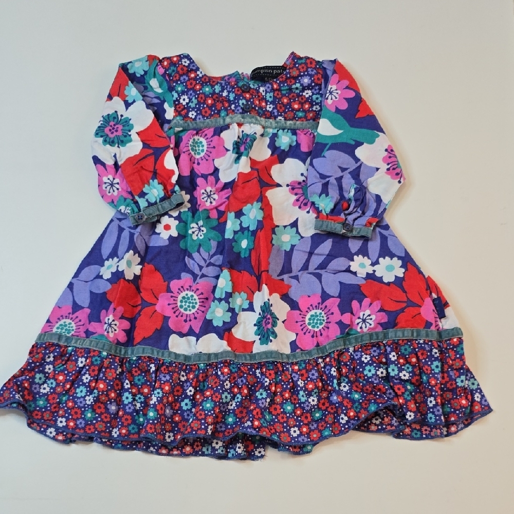 Pumpkin Patch Colorful Floral Dress